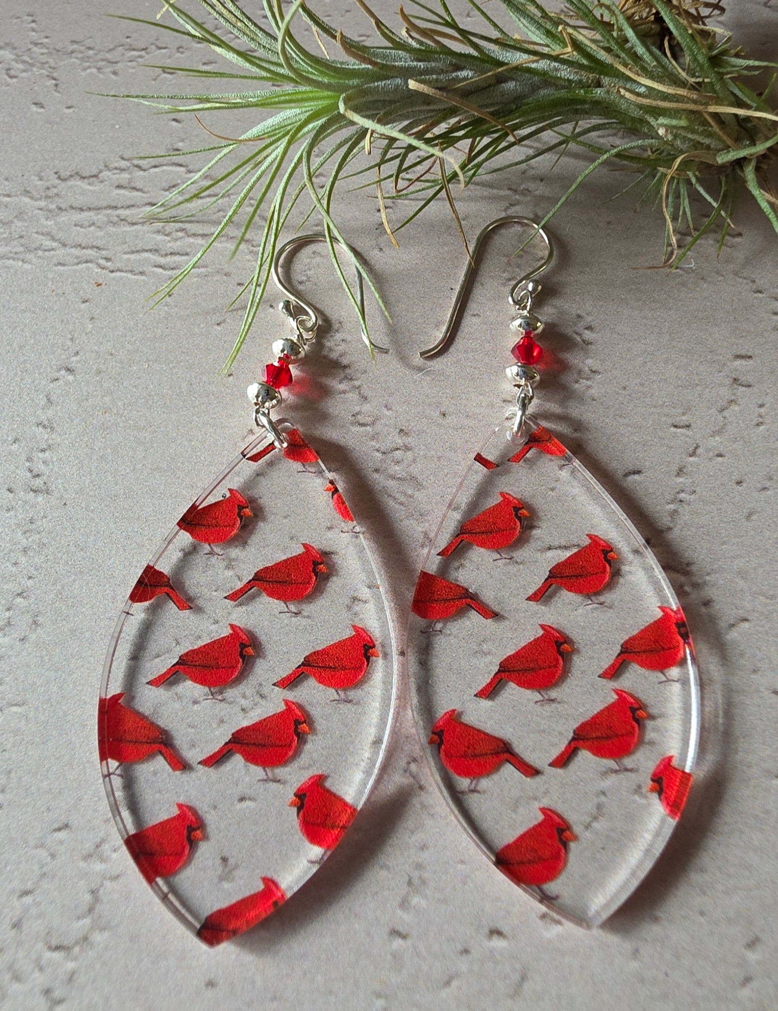 Cardinal Teardrop Earrings