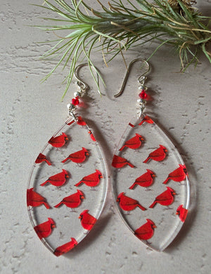 Cardinal Teardrop Earrings