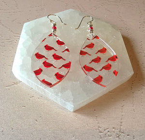 Cardinal Teardrop Earrings