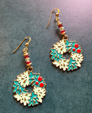 Holiday Wreath Earrings