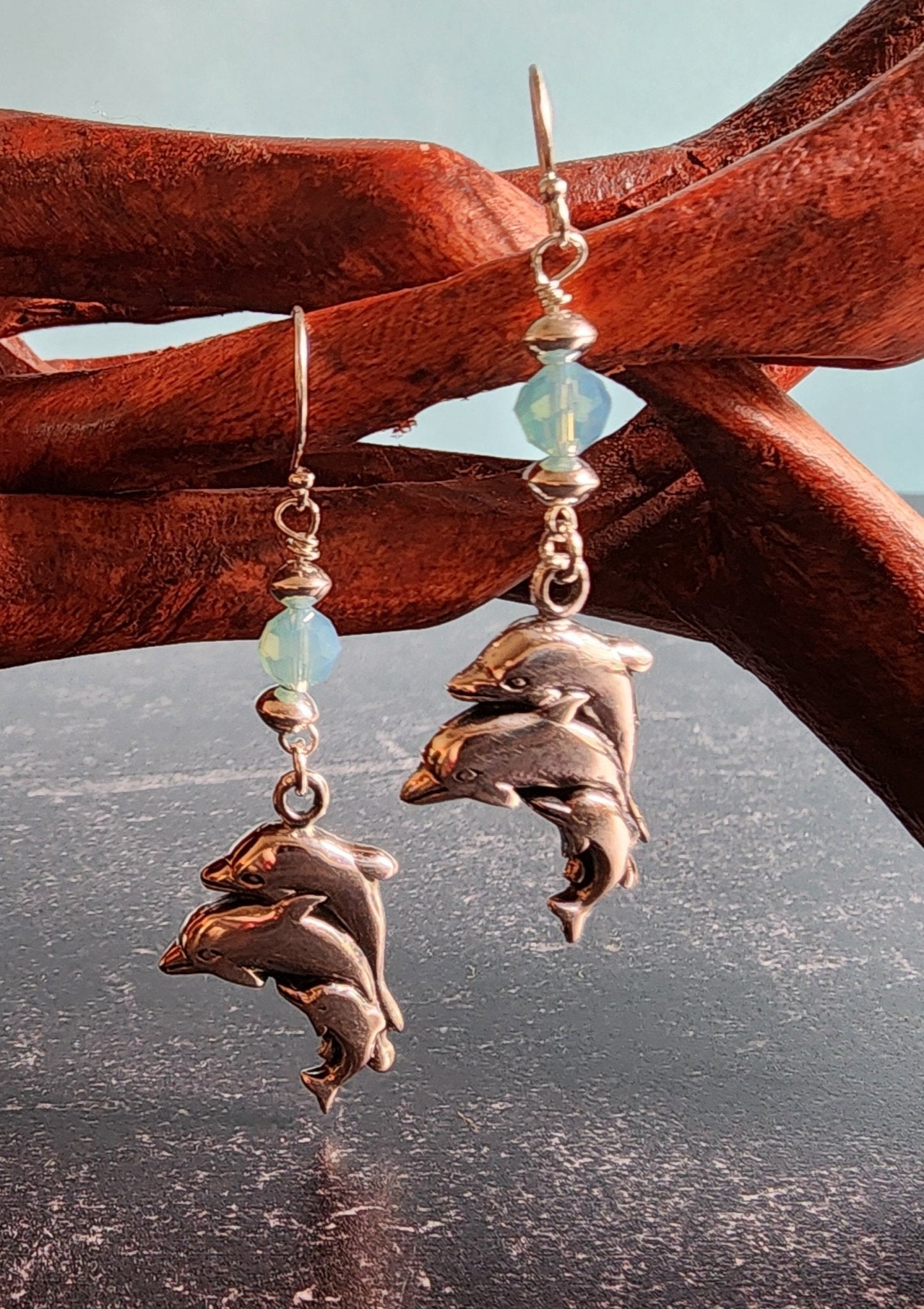 Double Dolphin Earrings - UniqueCherie