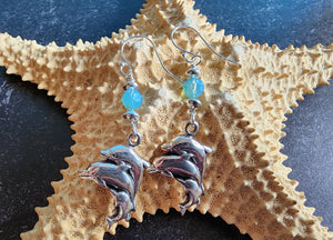 Double Dolphin Earrings - UniqueCherie