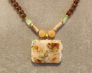 Grossular Rose Necklace - UniqueCherie