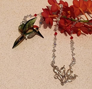 Hummingbird Crystal Necklace - UniqueCherie