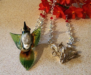 Hummingbird Crystal Necklace - UniqueCherie