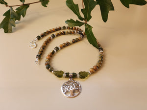 Jasper Tree of Life Necklace - UniqueCherie