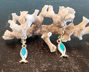 Opal Fish Earrings - UniqueCherie