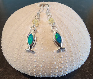 Opal Fish Earrings - UniqueCherie