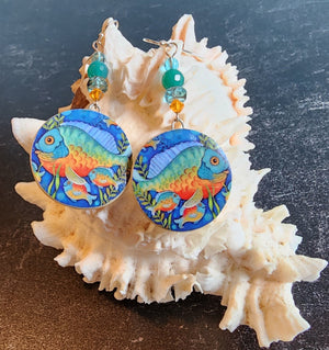 Porcelain Fish Earrings - UniqueCherie