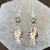 Quartz Silver Leaf Earrings - UniqueCherie