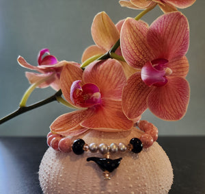 Rhodochrosite Bird Bracelet - UniqueCherie