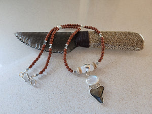 Shark's Tooth Goldstone Necklace - UniqueCherie