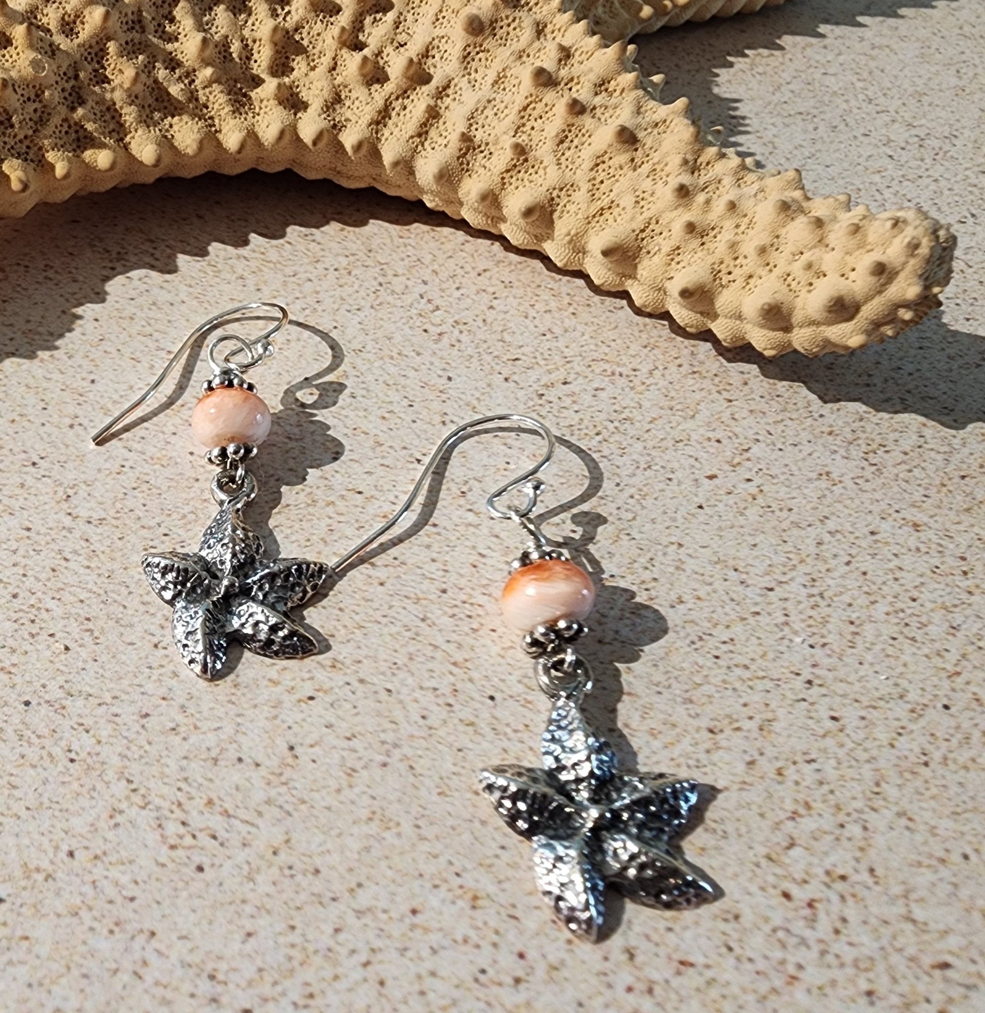 Spiny Oyster Starfish Earrings - UniqueCherie