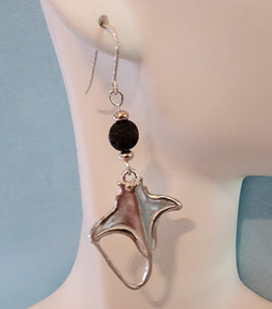 Sterling Silver Stingray Earrings - UniqueCherie