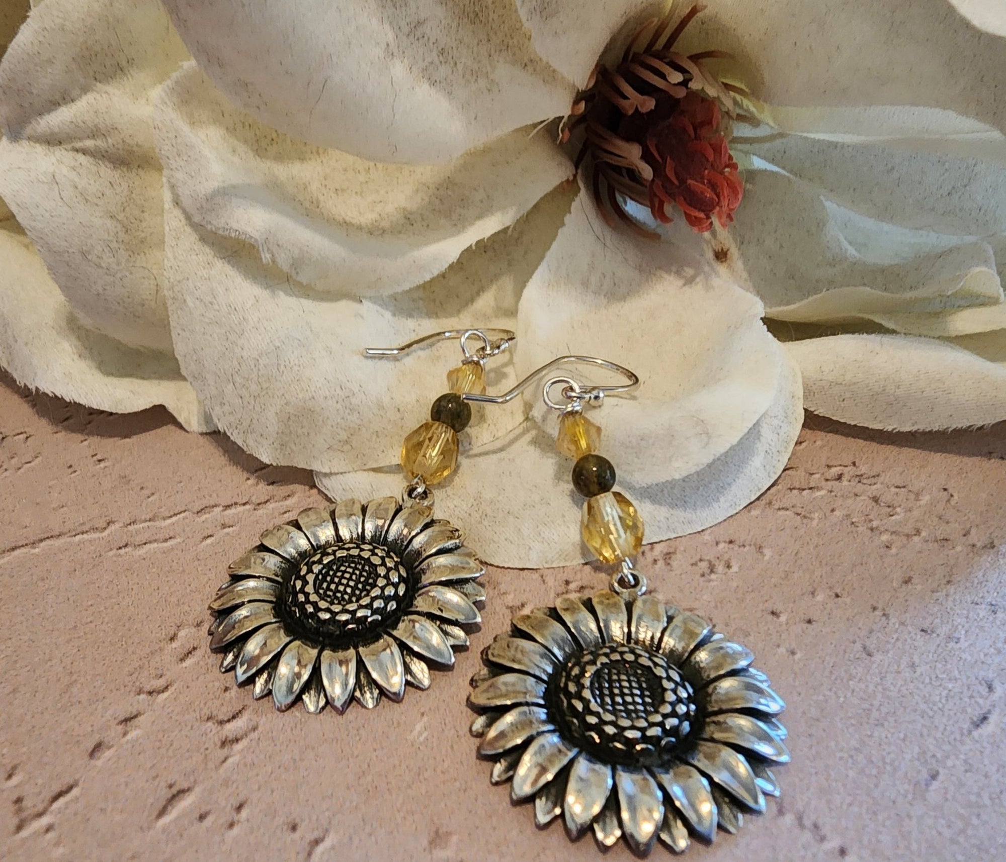 Sunflower Earrings - UniqueCherie