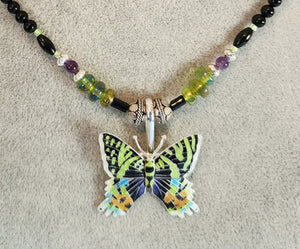 Sunset Moth Necklace - UniqueCherie