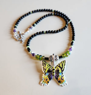 Sunset Moth Necklace - UniqueCherie