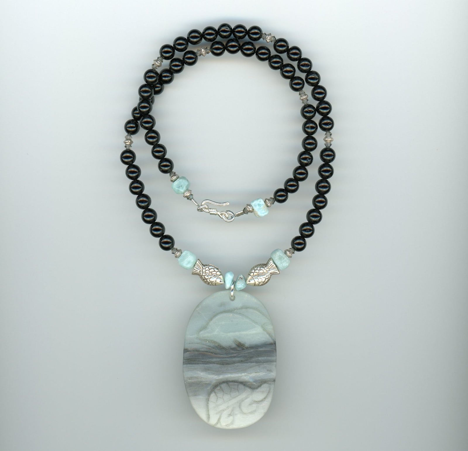 Amazonite Dolphin Necklace - UniqueCherie