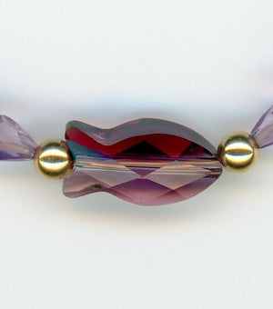 Amethyst Crystal Fish Bracelet - UniqueCherie
