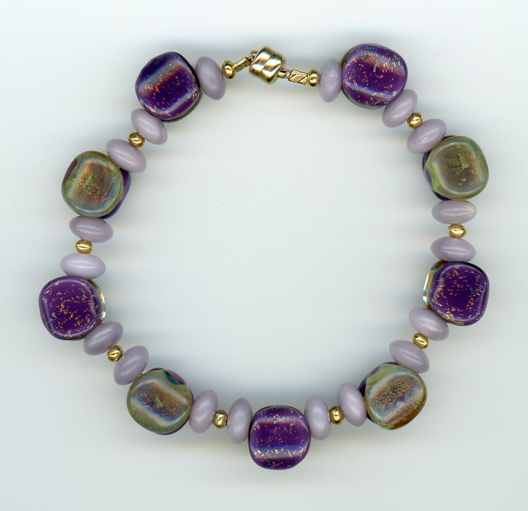 Duplex Lavender and Jade Bracelet - UniqueCherie