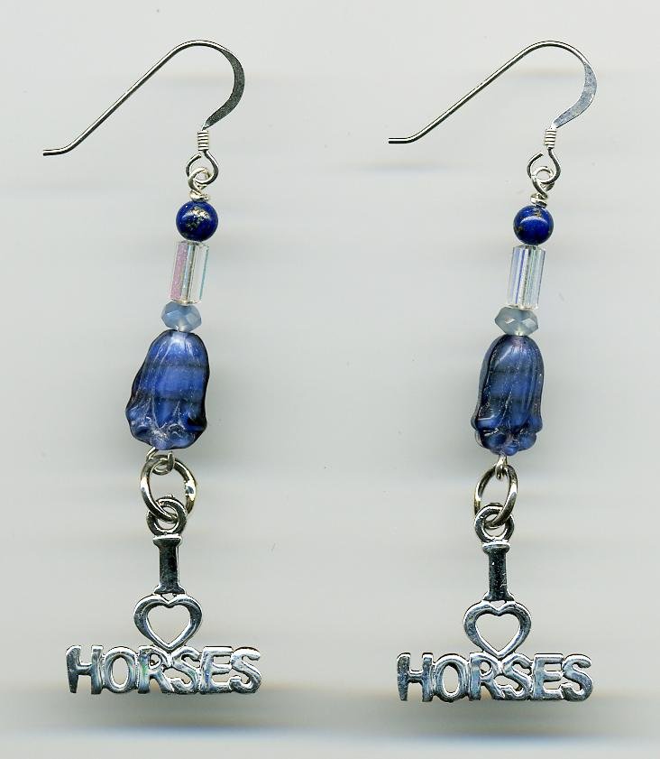 I Love Horses Earrings - UniqueCherie