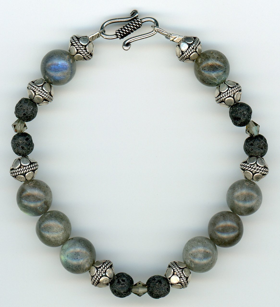 Labradorite and Sterling Bracelet - UniqueCherie