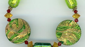 Ladybug Lampwork Glass Necklace - UniqueCherie