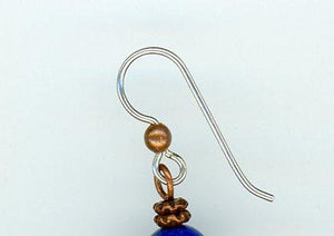 Lapis and Copper Earrings - UniqueCherie