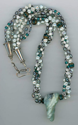 Peruvian Opal Four Strand Necklace - UniqueCherie