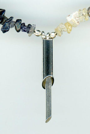 Precious Stone Chip Lariat Necklace - UniqueCherie