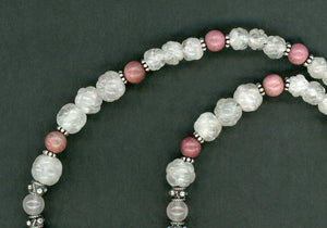 Rose Quartz and Rhodonite Necklace - UniqueCherie
