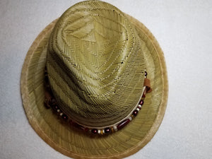 Ruby and Butterscotch Removable Necklace and Barbados Fedora Hat - UniqueCherie