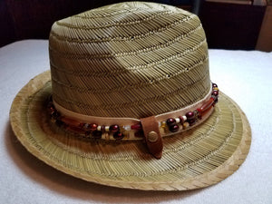 Ruby and Butterscotch Removable Necklace and Barbados Fedora Hat - UniqueCherie