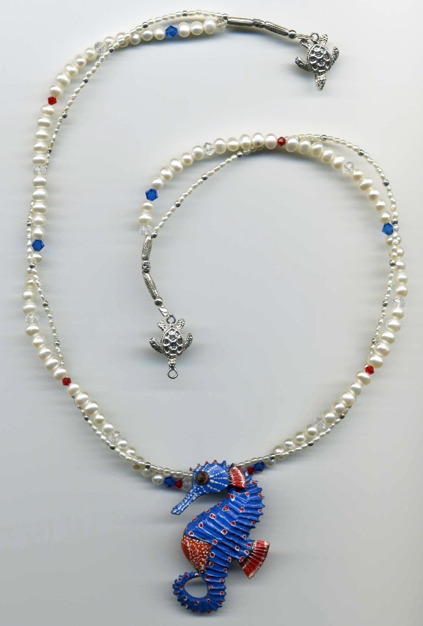 Tagua Nut Seahorse Necklace - UniqueCherie