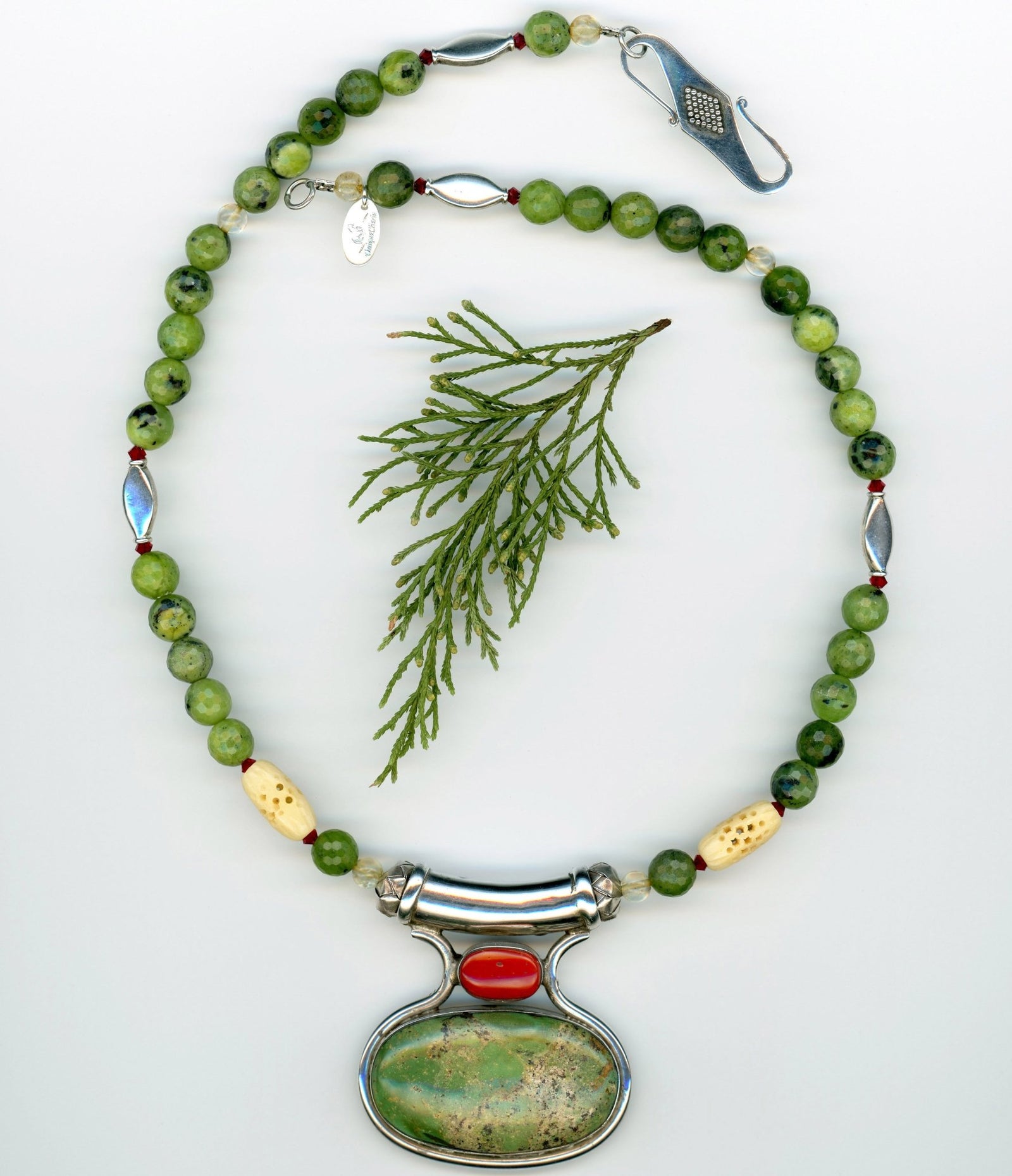 Turquoise and Jade Necklace - UniqueCherie