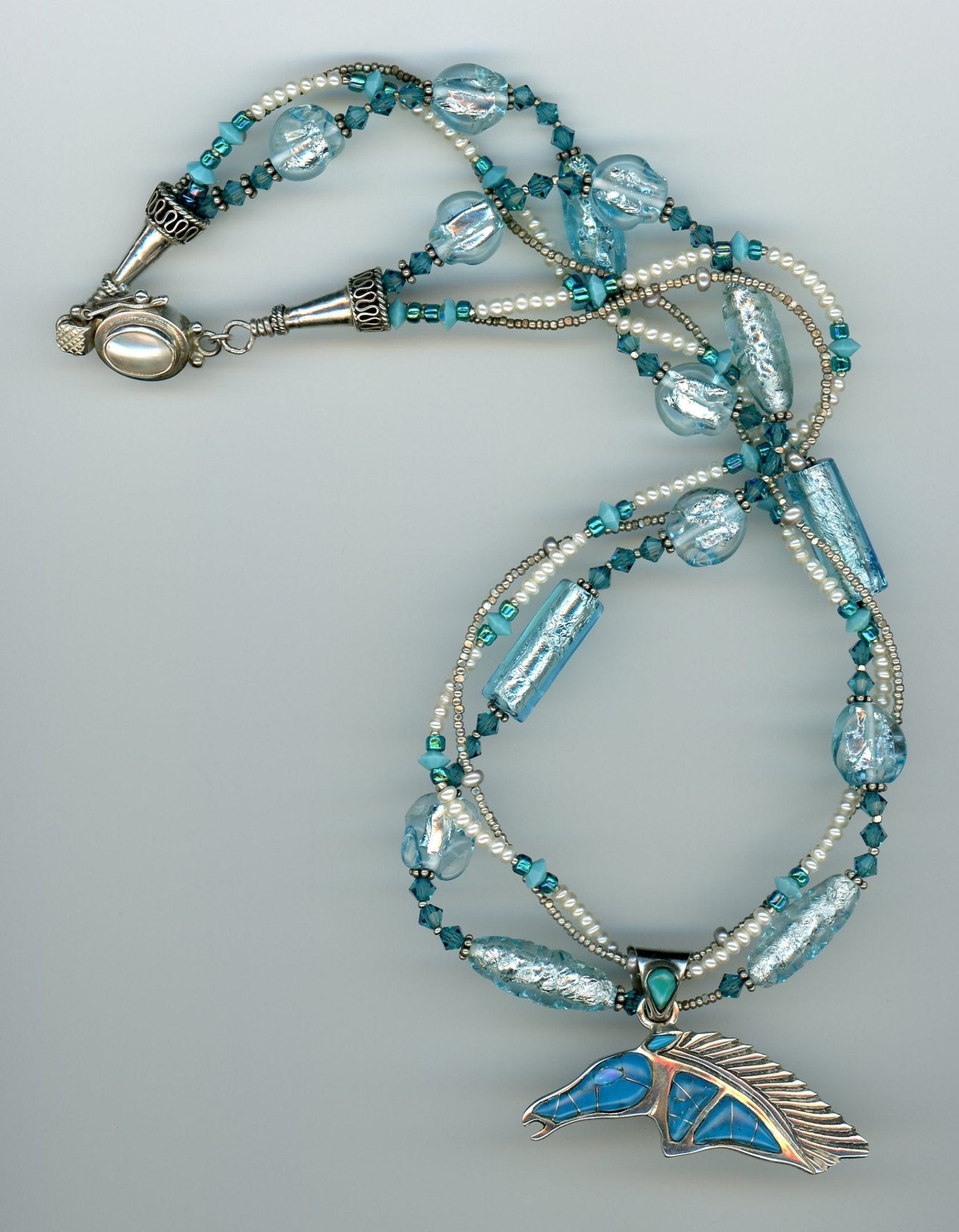 Turquoise Horse Necklace - UniqueCherie